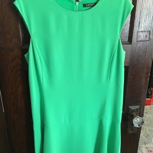 Green Ralph Lauren drop waist dress
